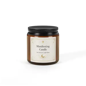 Manifesting Candle – Intention Setting Soy Candle – Spiritual Manifestation Ritual – Witchy Decor Gift