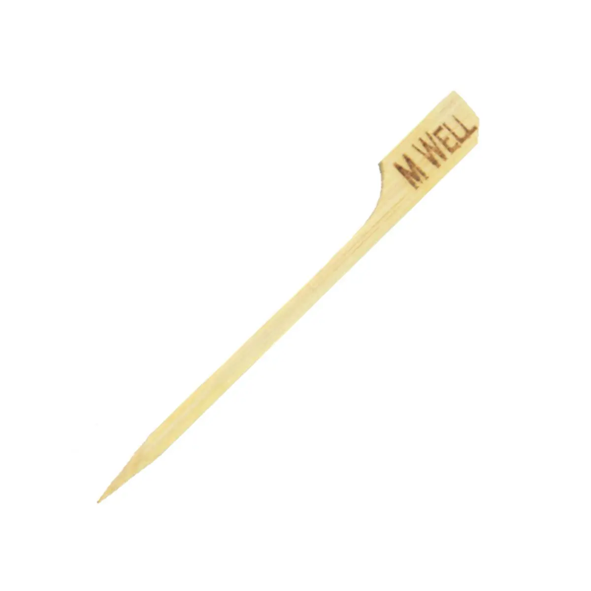 212 MAIN Bamboo Hot Stamped 3.54 In. Steak Markers, Medium Well Cooked Labels, 1000-Pack Meat Kitchen Supplies for Home & Party Use