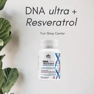 DNA Ultra + Resveratrol & Blueberry Extract 60 Capsules - Potenciador Celular Yuri Shop Center | Natural Vitamin | Edible Dietary Supplement | Energy Boost & Anti-Aging | Cellular Health & DNA Repair Healthcare Fitness
