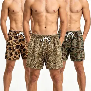 3-Pack Vintage Duck Camo Mesh Shorts for Men | 5 Inch Inseam Lightweight Breathable Athletic Short, Ideal for Hunting Fishing Gym Workout Casual Outdoor Daily Wear, Premium Gift Option for Outdoor Enthusiasts