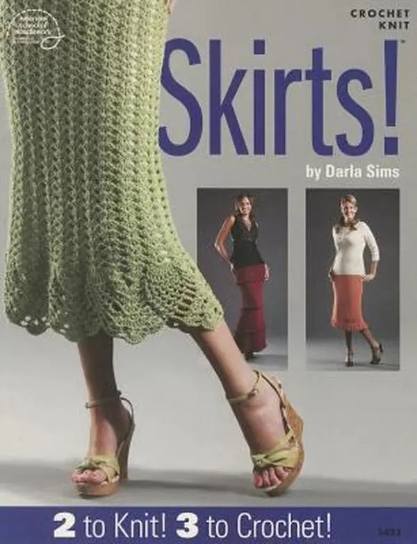 Used Crafting Book - Skirts! (1423) - American School of Needlework Crochet & Knitting Patterns, Soft Cover, English, for Knitting and Crochet Enthusiasts, Unknown Author, Bottom, Crochet And Knitting Patterns