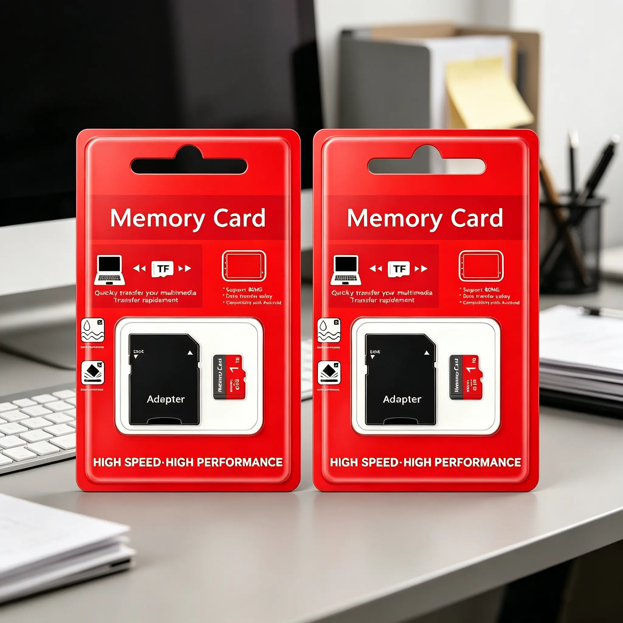 2-Pack × 1TB Micro-SD card, memory card SD flash memory card TF/SD card, SD card with adapter, compatible with tablet computers, cameras, mobile phones - file transfer