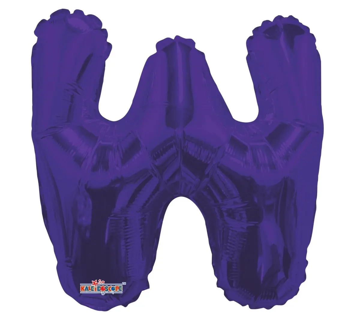 14" Purple Letter W Foil Mini Alphabet Balloon for Custom Banners, Letter Balloons 19772-14Conver-USA, Alphabet Shape