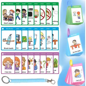 120 PCS Autism Communication Cards – Speech Delay & Non-Verbal Visual Aid for Children & Adults, Special Needs Feelings & Emotions Flash Cards for Language Learning and Cueing