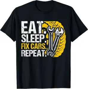 Mens Tuning Car Repairing Cars Mechanic Tools Gift Garage T-Shirt - Terrancecar Shop 70B0BRHJDFDZ