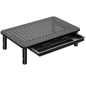 Monitor Stand Riser with Drawer Computer Monitor Stand 3 Height Adjustable Monitor Riser Desk Organizer for Laptop PC Printer