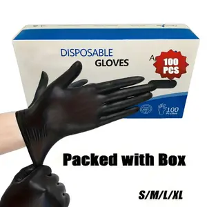 Soft Nitrile Rubber Disposable Gloves nitrile exam glove Cleaning Household Industrial Black                       