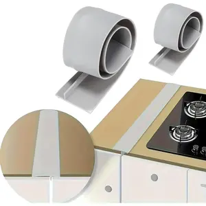 2 Pack Flexible Kitchen Stove Gap Covers,  Gap Fillers Between Counter and Stovetop,Washer, Oven, Dryer, Easy to Wipe,  grade  material (Gray,25in)