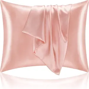Ultra-Soft Satin Pillowcase 2-Pack – Breathable & Cooling Silk Alternative for Hair & Skin – Standard Size (20"x26"), Coral Gift Set