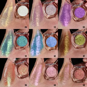 Chameleon Multichrome Duochrome Eyeshadow，Chameleon Shifting Color Eyeshadow，High Pigment Shimmer Glitter Eyeshadow，Single Pan，Long-Lasting for Eye Makeup