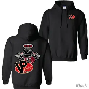 🏁🚗[Graphic Hoodie]VP Racing Fuels V8 Engine Hoodie Full Color Muscle Car Graphic Pullover Racing Fan Automotive Streetwear Soft Comfortable Unisex Hoodie Car Enthusiast Track Day Style Trendy USA Inspired Racing Apparel TikTok Viral Hoodie