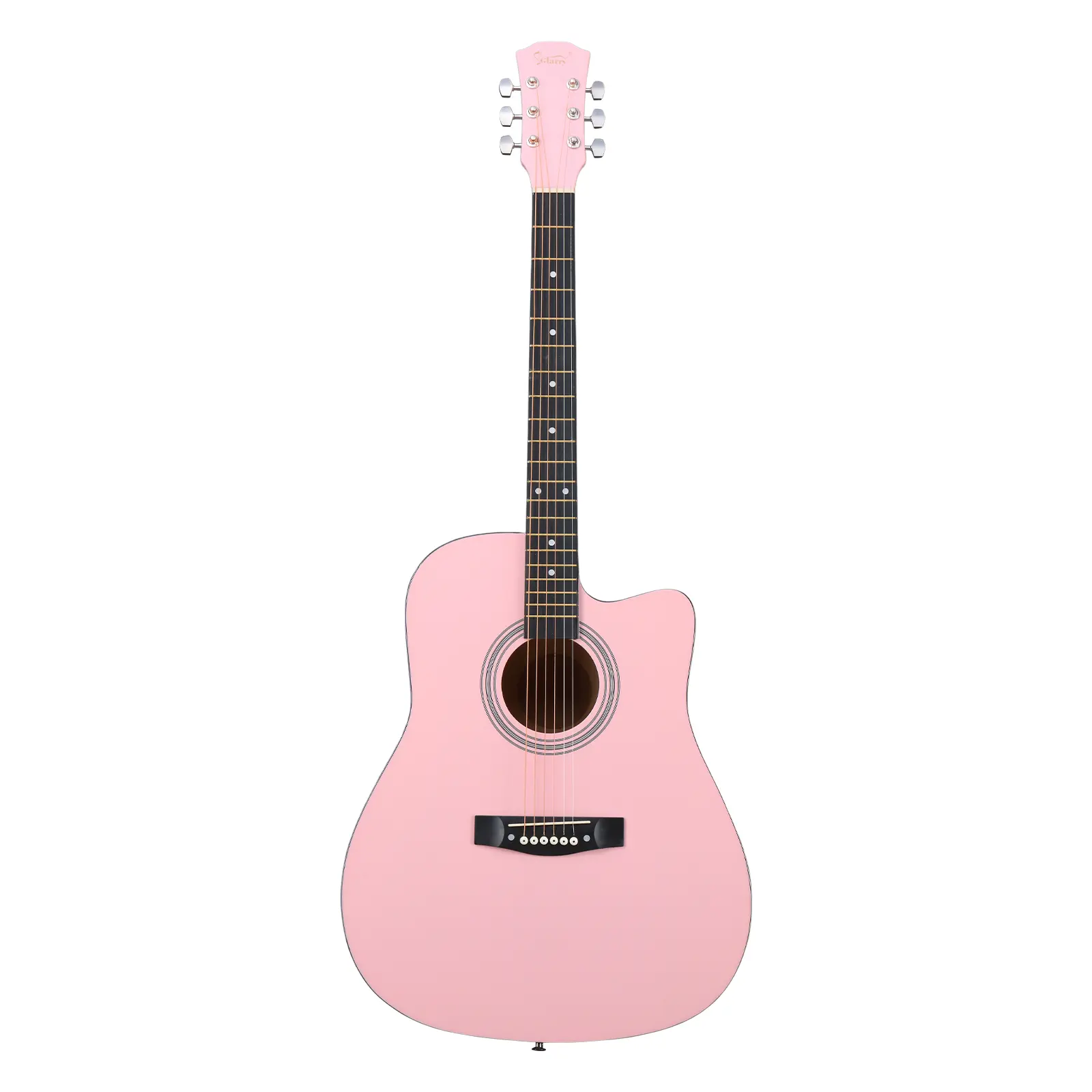 41" Stylish Acoustic Guitar Full Set - Affordable Cute Pink Cutaway Bundle with Bag, Tuner, and Strap, Affordable Guitar, Stylish Guitar