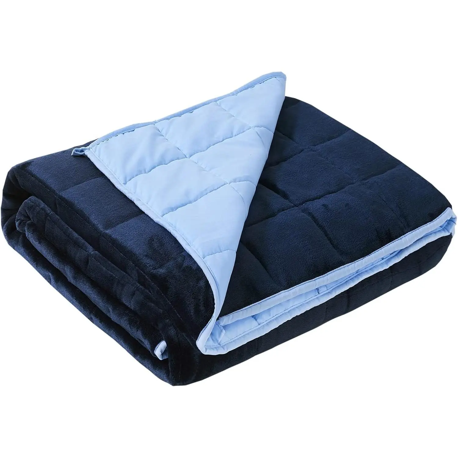 Weighted Blanket  Size 15lbs Fuzzy Warm Flannel Throw Blanket with Soft Breathable Sanded, 60 x 80 inches, Blue