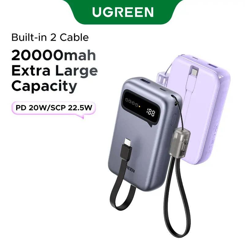 UGREEN Portable Charger, Smallest 20W 20000mAh USB C Power Bank Fast Charging, PD 3.0 LED Display Phone Battery Pack Compatible with iPhone 17 16 15 14 Pro Samsung S24 iPad etc,DealsForYouDays tiktokshopbacktoschool