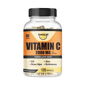 Vitamin C 2000mg, Vitamin D3 5000IU, Zinc 40mg with Echinacea and Rose Hips, 120