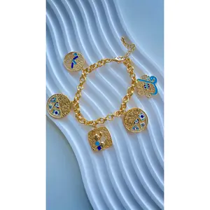 Blue Charms Islamic Bracelet