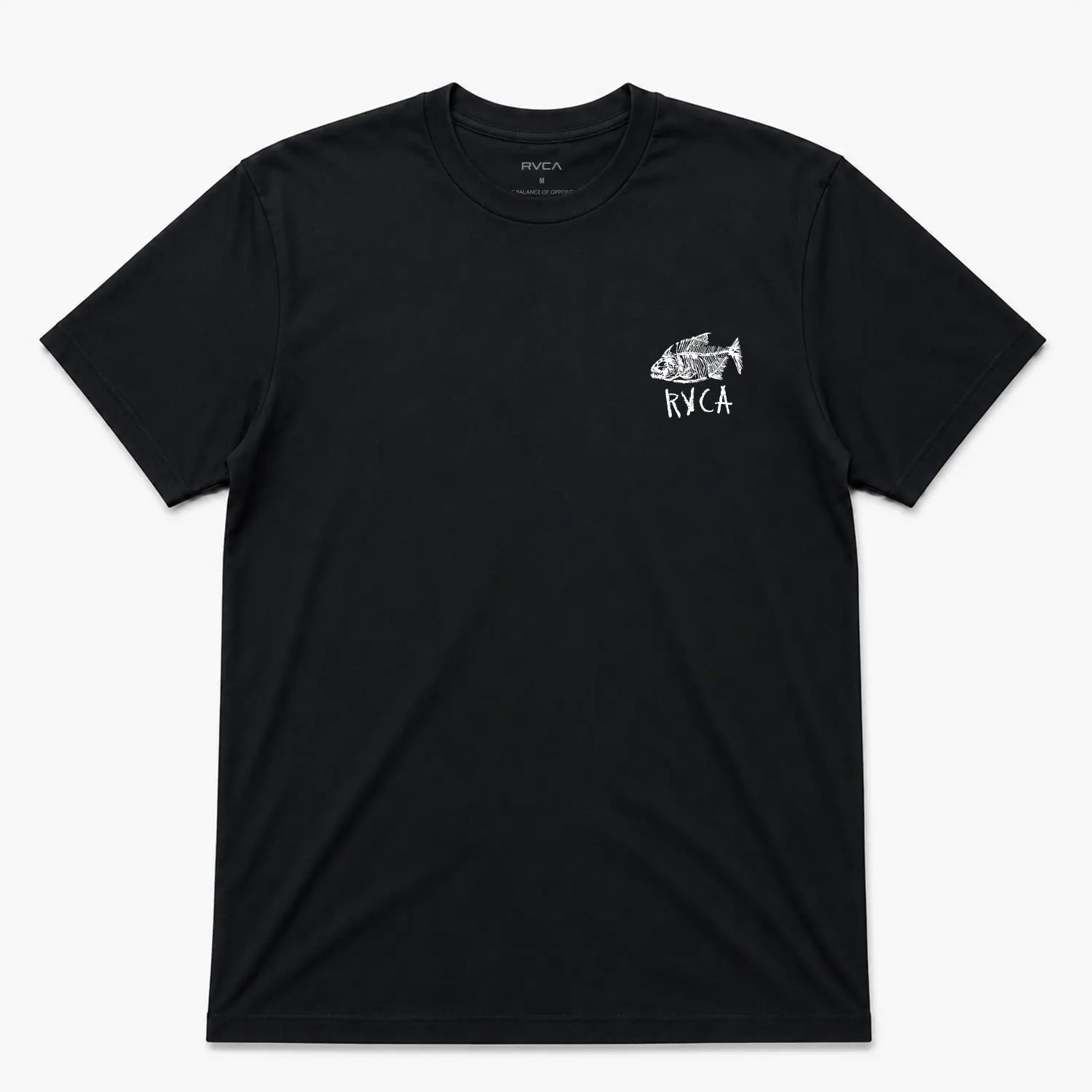 Rvca Fish Skuly Mens T Shirt Black
