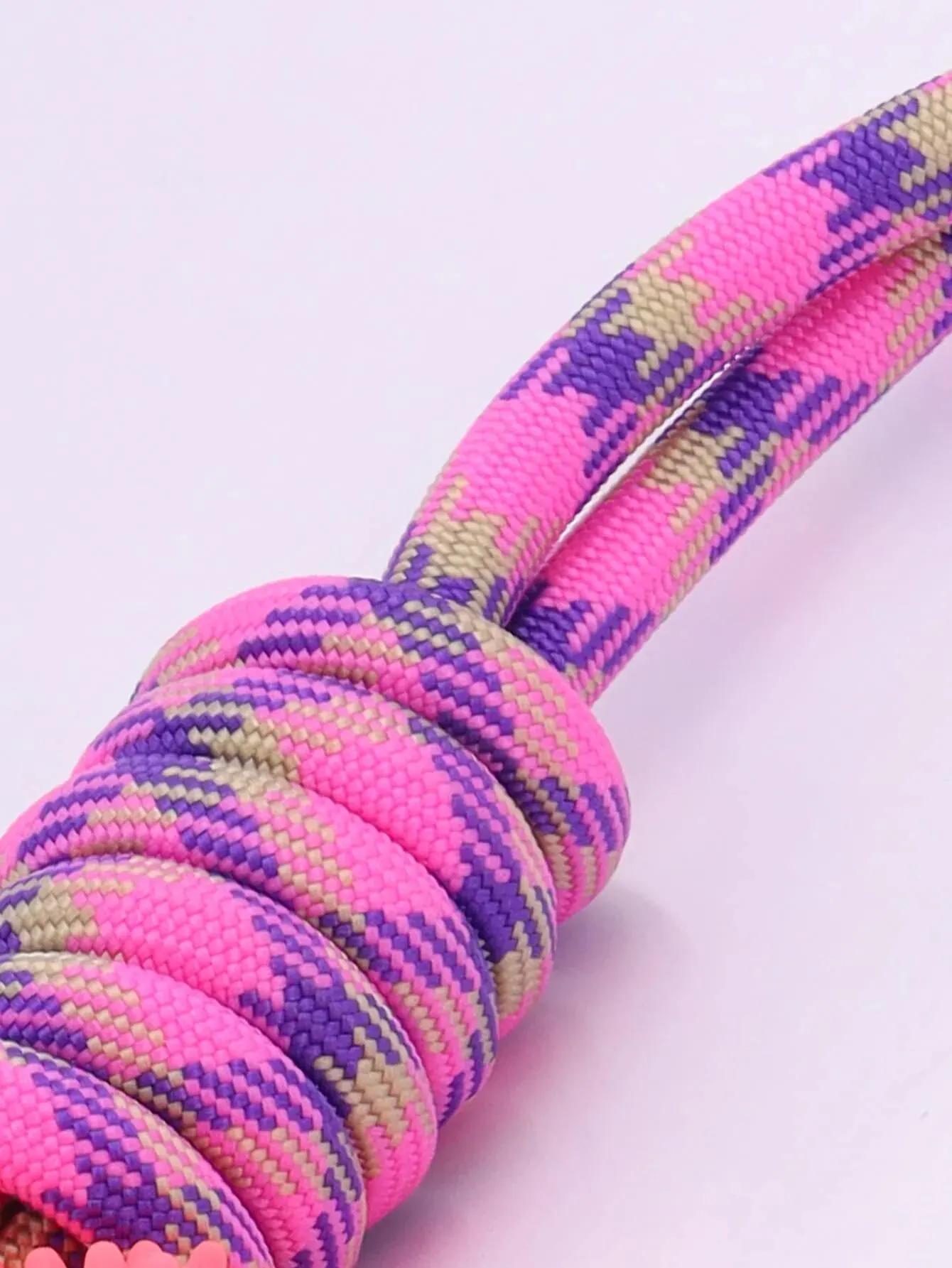 Dog Toys Chew Resistant Nylon Rope Toys Pet Colorful Woven Knot Rubber Toys Dog Self Fun Outdoor Swimming Toys Pet Supplies
