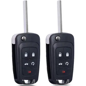 Key Fob Keyless Entry Fits for Chevrolet Camaro Cruze Equinox Impala Malibu Sonic Buick Lacrosse Regal Verano Encore Allure Remote Control Key Replacement 5 Button OHT01060512(Set of 2)