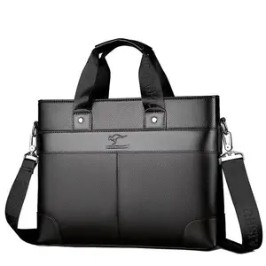 Men's Laptop Briefcase Bag PU Leather Business Totes Messenger Bag Handbag