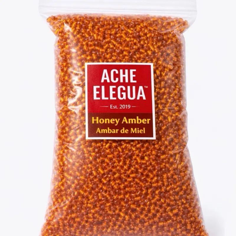 Ache Elegua Honey Amber Beads 1 Pound Bag Smooth Glossy Finish High-Quality for Bracelets Jewelry DIY Craft Projects Ideal for Beginners & Professionals