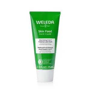Weleda Skin Food Face Care Nourishing 2-in-1 Cleanser & Mask - Milky Cleansing Balm and Mask for a Gentle Cleanse