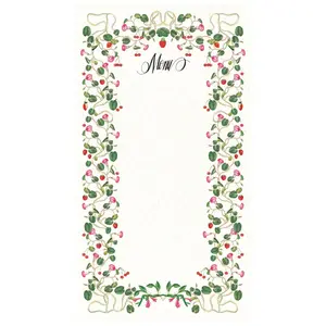Berry Pom Pom Menu Cards