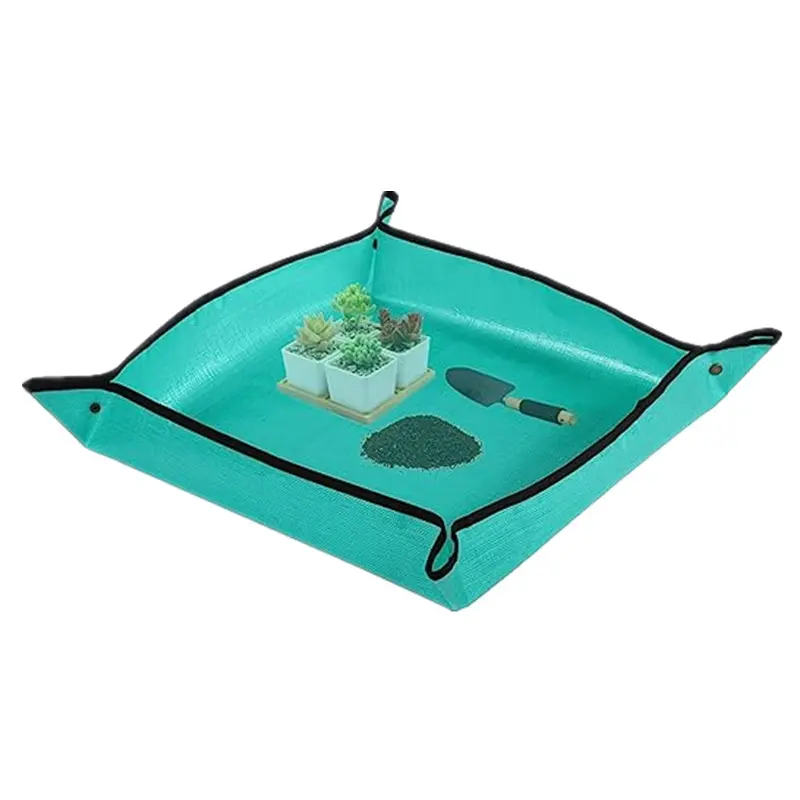 Waterproof Succulent Potting Mat, Portable Indoor Gardening Soil Changing Mat for Easy Watering, Durable PVC Design for Succulents