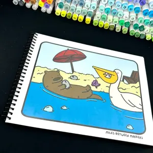 Ocean Life Spiral Bound Coloring Book