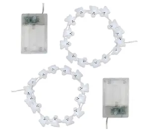 LumaBase LED Fairy String Lights with Ghost Motif- Set of 2