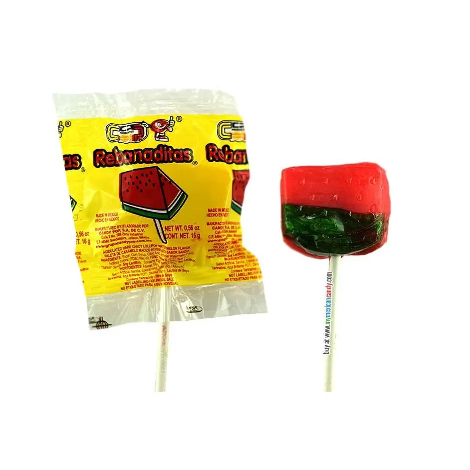Candy Pop Rebanaditas No-Chilli Novelty Lollipops, 40-Pieces Sugar-Based Assorted Packaged Snack Foods, All Ages Sweet Treats