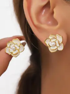 Elegant Flower Design Dangle Earrings, Fashionable Jewelry for Women, Trendy All-match & Exquisite Jewelry for Birthday Gift, Flower Stud Earrings, Ear Accessories