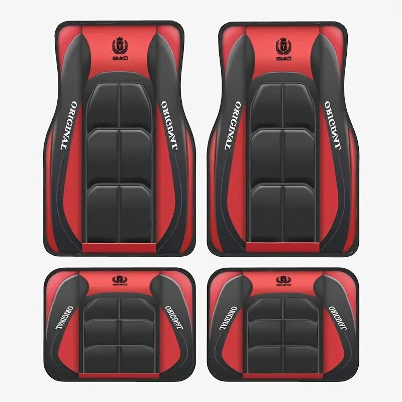 Car Front & Rear Floor Mat, Car Interior Anti-slip Floor Mat, Universal Car Decor Accessories for Sedan, Hatchback, SUV, Truck, Floor Mats for Car, Car Accessory