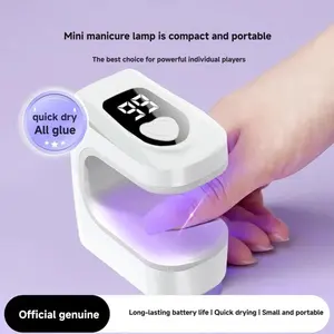 Portable mini ultraviolet gel nail lamp, USB charging nail curing lamp, with 2 timed modes, suitable for home and nail studio