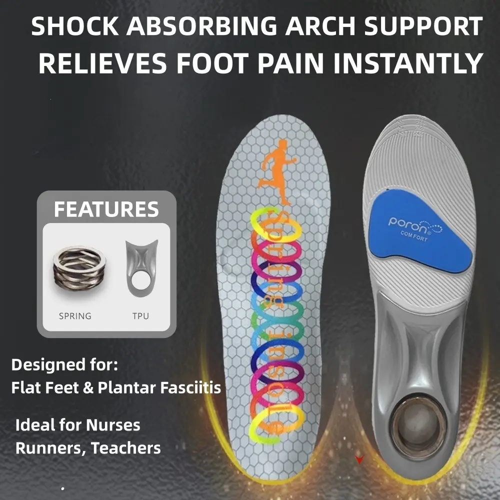 Spring-Powered Arch Support Insoles – Relieve Foot & Heel Pain Fast ...