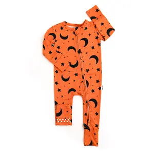 Blaise Orange Moon ZIP Baby Girl Clothes Bamboo Toddler Outfit