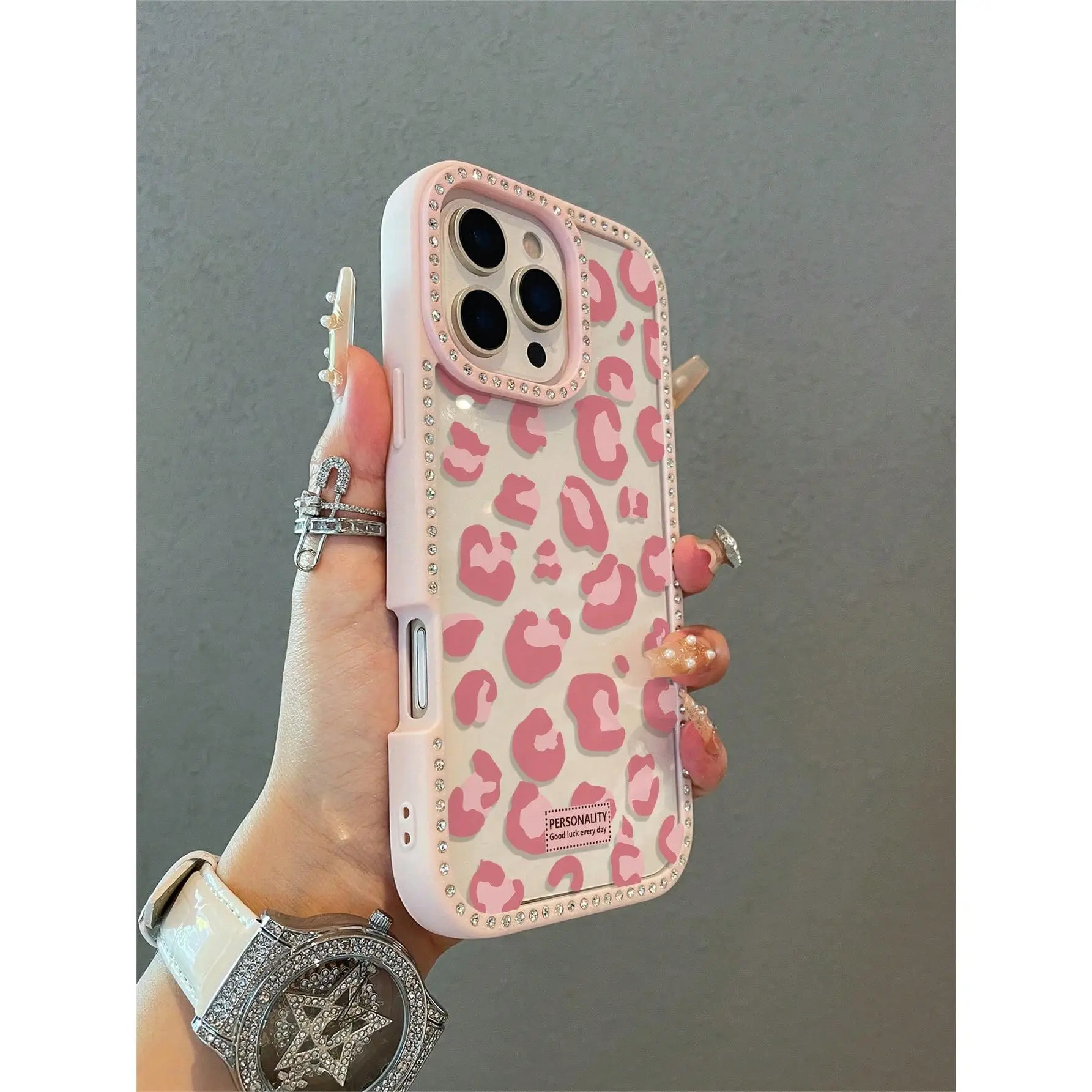 Leopard Print Crystal Transparent TPU Smartphone Case - Luxurious, Soft, Shockproof, Full Coverage Accessory for iPhone 11/12/13/14/15/16/17, Sweet-Cool Style Gift for Friends, Accessories
