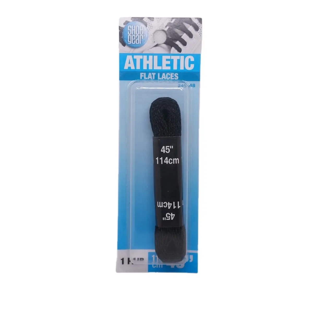 Athletic Shoelace for Sports and Sneakers - Black, 2pc