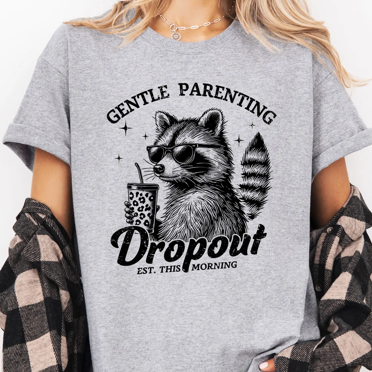 Gentle Parenting Dropout Graphic Tshirt, Funny Mom Graphic Tees, Unisex Apparel, Relaxed Fit, Soft Print