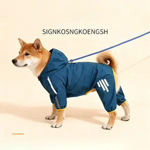 Waterproof Dog Jacket Coat Raincoat with Hood, Outdoor Reflective Night Safety, Suitable for Small Dogs Cats, Lightweight Windproof Snow Protection