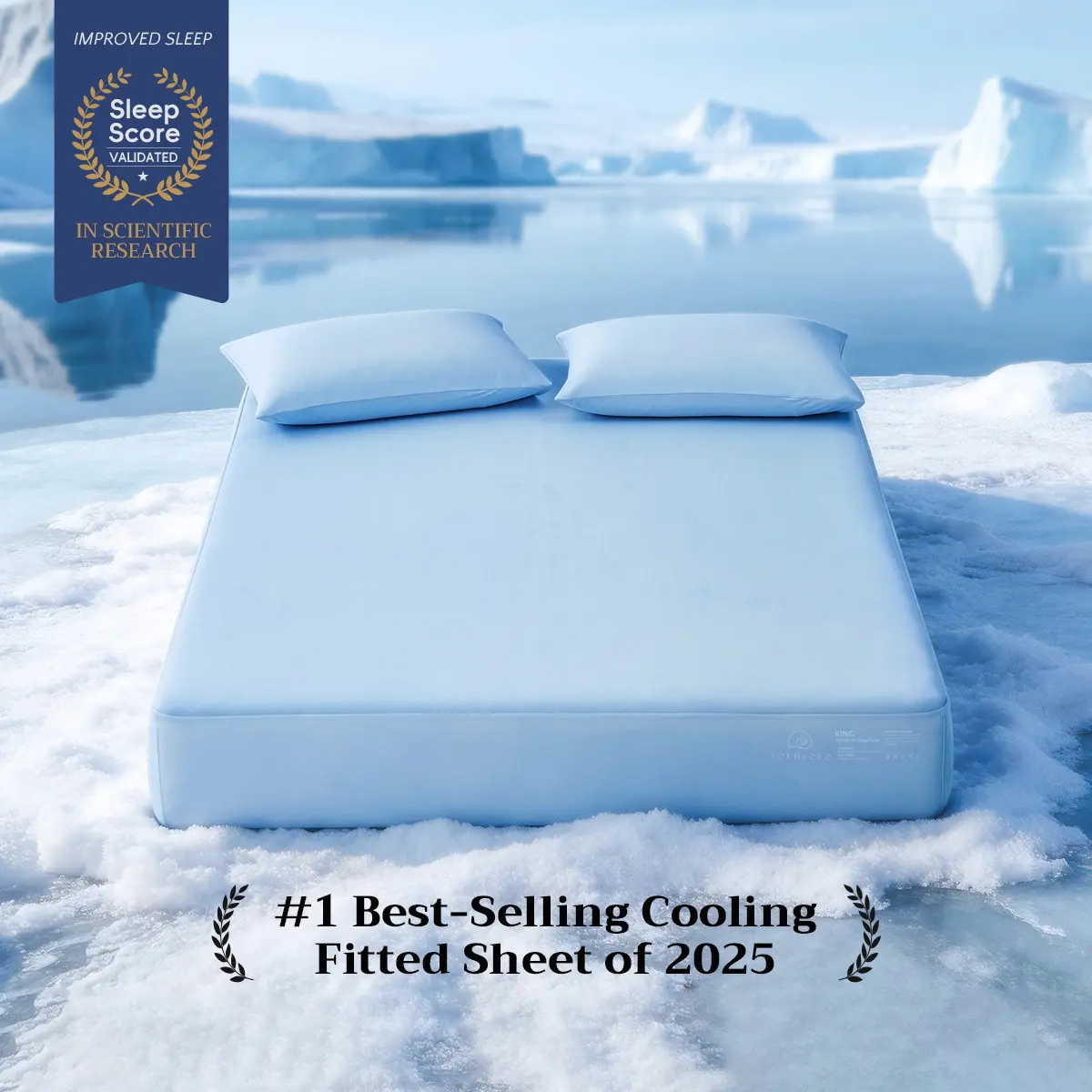 SOFUSOFO SofuFit Cooling Fitted Sheet - 18" Extra Deep Pocket, Q-Max 0.25+, Wrinkle Resistant, Cooling Breathable Bedding, Silky Bedding Sheets for Hot Sleepers