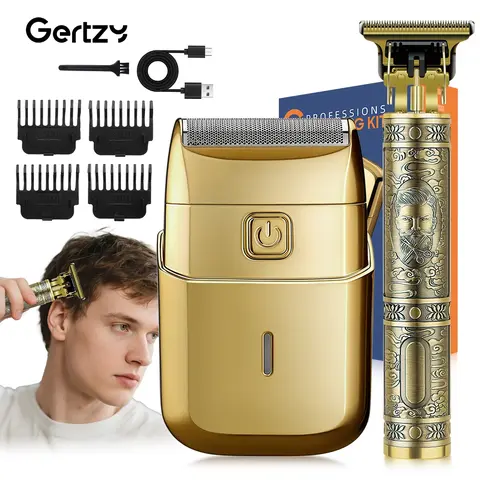 Professional Men's Hair Clipper & Beard Trimmer Kit, Rechargeable Hair Trimmer with Accessories, Hair & Beard Trimmer for Men, Great for Travel