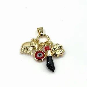 Multy charm  Gold Plated 14 k