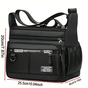 Casual Shoulder Bag Lightweight Men's Casual Shoulder Bag with Multiple Pockets | Adjustable Strap, Zipper Closure, Polyester Lining, Ideal for Daily Commute "Chest bag" neutral fashion shoulder bag Men's leisure travel messenger bag Casual Messenger Bags