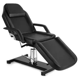 BeautySpa Massage Bed for Esthetician Facial Table Lash Bed for Eyelash Extensions Salon Equipment Black PU Leather Recliner