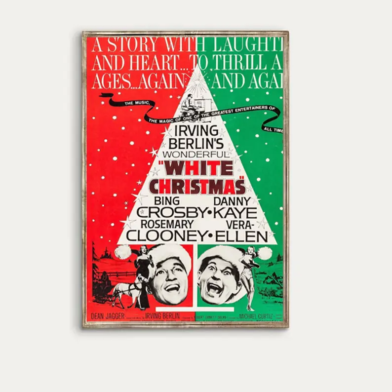 1954 White Christmas Alternate Mini Movie Poster Bing Crosby Danny Kaye