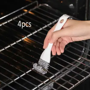 4-Piece Kitchen Cleaning Brush Set, Multifunctional Grill Grate Cleaner, Gap & Sink Corner Brushes, Efficient Oven Maintenance Tools