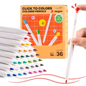 Jar Melo Mechanical Colored Pencils, Erasable Oil-Based Pastel Pencils with Sharpener, Retractable 3 mm Thick Color Leads, Drawing & Art Supplies for Kids Ages 6–12, Adult Coloring Books, Easter Gifts