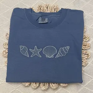 Seashells embroidered Comfort colors tshirt