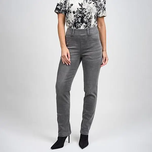 DG2 by Diane Gilman Coolmax® Shaper Stretch Denim Straight Leg Jean